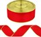 50 Yards 2.5 Inch Christmas Velvet Wired Ribbon Fabric Decorative Ribbon Gift Wrapping Ribbon for DIY Craft Christmas Holiday Bows Wreath Wedding Indoor Outdoor(Red with Gold Trim)